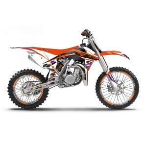 blackbird komplet naklejek (oklein) ktm sx 85 \'13-\'17 dream 5 chrome fmx kolor pomarańczowy czarny