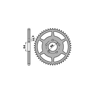PBR WYPRZEDAZ ZĘBATKA TYLNA 254 45 C45 HONDA XL 200R 81-94 (ŁAŃC. 520) (MADE IN ITALY)