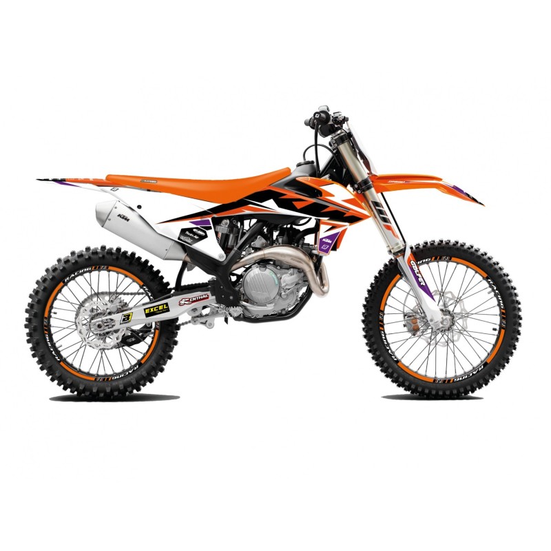 Blackbird Komplet Naklejek KTM SX/SX-F '19-'22, EXC/EXC-F '20-'23 Dream 5 Chrome EFX Kolor Pomarańczowy Czarny