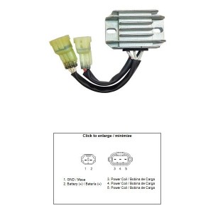 Regulator napięcia Yamaha YZ 250FX \'15-\'19; YZ 450FX \'16-\'18; WR 250F \'15-\'19; WR 450F \'16-\'18 (2GB-81960-00) (SH828)