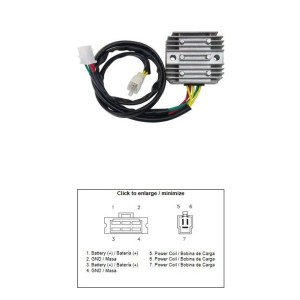 Regulator napięcia DZE Honda VT 700C Shadow '86-'87; VT 800C Shadow '88 (OEM 31600-MR6-000)