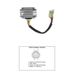 DZE Regulator napięcia Suzuki RMZ 250 '10-'17; RMZ 450 '08-'17 (32800-28H00) (12A)