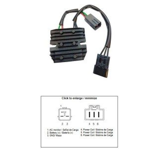 Regulator napięcia Kawasaki ZX 6R '07-'08 (50A) (21066-0025) - Opis, Zastosowanie, Cechy