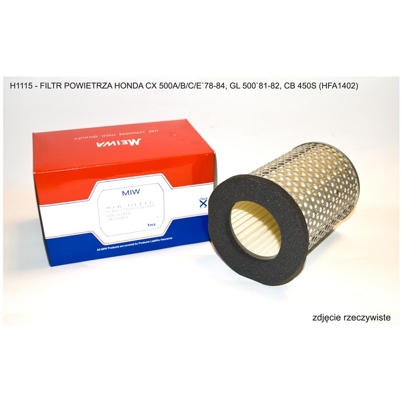 Filtr powietrza MIW (MEIWA) do Honda CX 500A/B/C/E`78-84, GL 500`81-82, CB 450S
