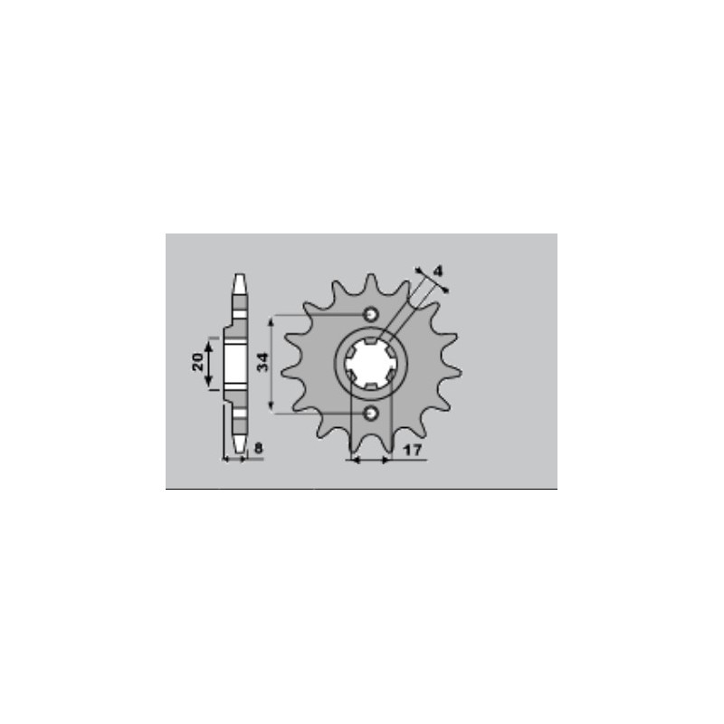 GROSSKOPF WYPRZEDAŻ ZĘBATKA PRZEDNIA 267 14 HONDA CB 250 '92-'02, XL 250R '84-'87, XL350R (JTF278.13)