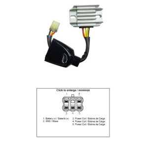 DZE Regulator napięcia Kawasaki KX 250F '13-'16; KX 450F '12-'15 (21066-0742) (12A)