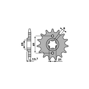 PBR WYPRZEDAZ ZĘBATKA PRZEDNIA 268 15 18NC HONDA VF 500F (84-88) (ŁAŃC. 530) (MADE IN ITALY)