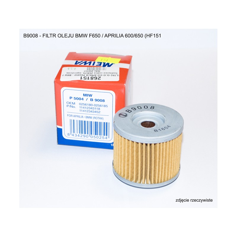 Filtr oleju MIW (MEIWA) do BMW F650 / APRILIA 600/650 (HF151)