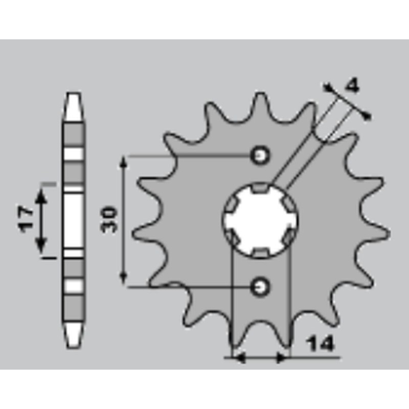 PBR ZĘBATKA PRZEDNIA 270 15 18NC HONDA ST 50 87-90 (ŁAŃC. 420) (MADE IN ITALY)