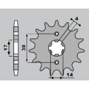 PBR WYPRZEDAZ ZĘBATKA PRZEDNIA 270 16 18NC KAWASAKI KLX 110, SUZUKI DRZ 110 (ŁAŃC. 420) (MADE IN ITALY)
