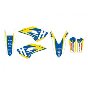 Komplet naklejek Blackbird Husaberg FE/FS '13-'14 Niebieski Żółty
