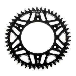 GROSSKOPF WYPRZEDAŻ ZĘBATKA TYLNA ALUMINIOWA T7075 (ERGAL) KOLOR CZARNY 270 50 (27050) YAMAHA YZ/YZF \'99-\'24 WRF \'01-\'24 (JT