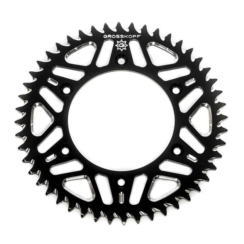 GROSSKOPF WYPRZEDAŻ ZĘBATKA TYLNA ALUMINIOWA T7075 (ERGAL) KOLOR CZARNY 270 50 (27050) YAMAHA YZ/YZF \'99-\'24 WRF \'01-\'24 (JT