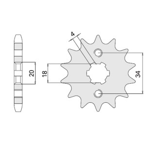 Zębatka przednia do HONDA XL-R 125/200 - Wyprzedaż!