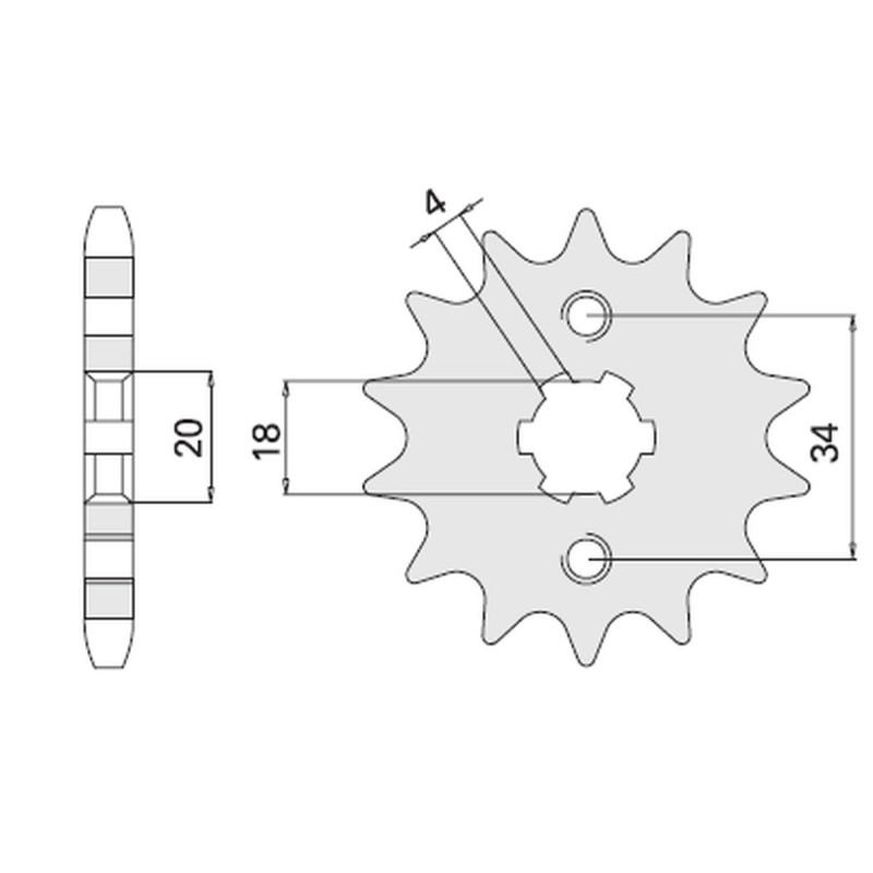 Zębatka przednia do HONDA XL-R 125/200 - Wyprzedaż!