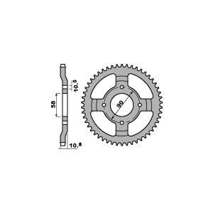 PBR ZĘBATKA TYLNA 274 41 C45 HONDA XL 200 PARIS DAKAR 84-90 (JTR277.41) (MADE IN ITALY)