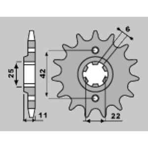 PBR WYPRZEDAZ ZĘBATKA PRZEDNIA 277 15 18NC HONDA FT 500 C 82-84 (ŁAŃC. 530) (MADE IN ITALY)