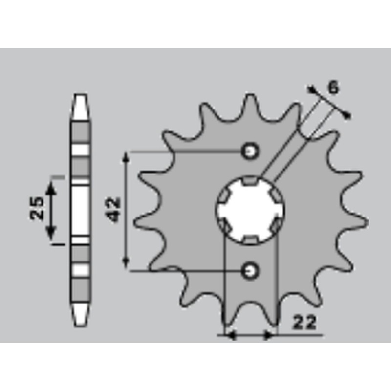 PBR WYPRZEDAZ ZĘBATKA PRZEDNIA 278 15 18NC (ŁAŃC. 530) (MADE IN ITALY)