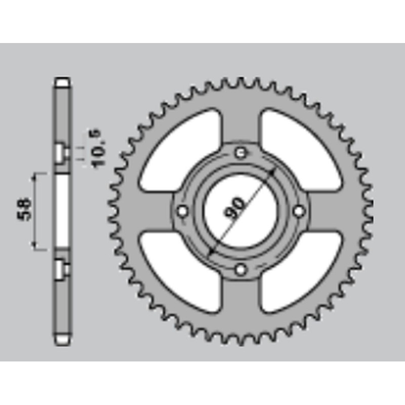 Zębatka tylna PBR 279 45 C45 KTM 125 Duke 11-13 (JTR273.45)