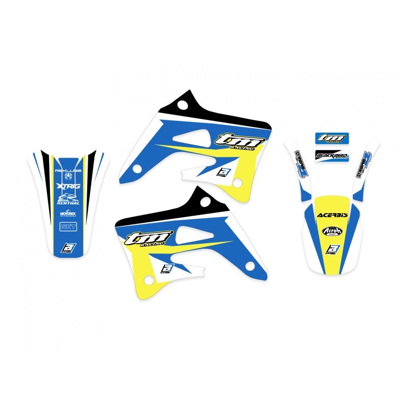 Komplet naklejek Blackbird TM 2T/4T '04-'07 Dream 4 kolor niebieski żółty