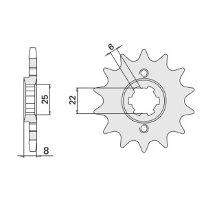 CHT WYPRZEDAŻ ZĘBATKA PRZEDNIA 281 15 HONDA (306-15) (JTF281.15)