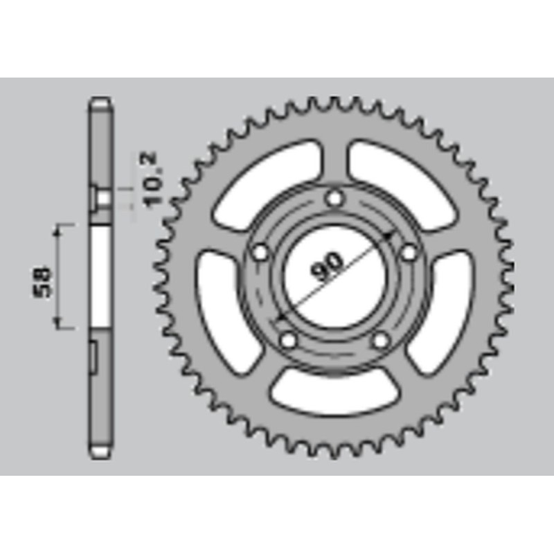 Zębatka tylna 281 35 Honda NSR 125 \'89-\'93, NSR 125 \'94-\'98 - JR Wyprzedaż