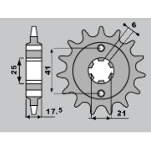 Zębatka przednia 284 15 Honda XBR 500 '87-'91 - Wyprzedaż!