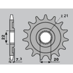 Zębatka przednia do HONDA CR 125R, CRF 250R/X - GROSSKOPF