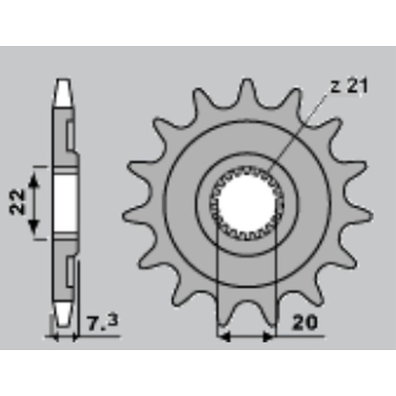 Zębatka przednia do HONDA CR 125R, CRF 250R/X - GROSSKOPF