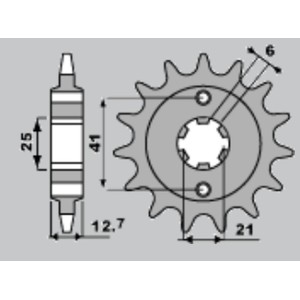 PBR ZĘBATKA PRZEDNIA 288 17 18NC HONDA CB 550F/K 75-80 (ŁAŃC. 530) (MADE IN ITALY)