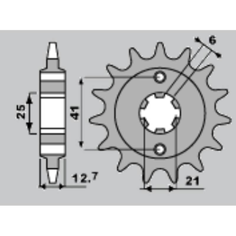 PBR ZĘBATKA PRZEDNIA 288 17 18NC HONDA CB 550F/K 75-80 (ŁAŃC. 530) (MADE IN ITALY)