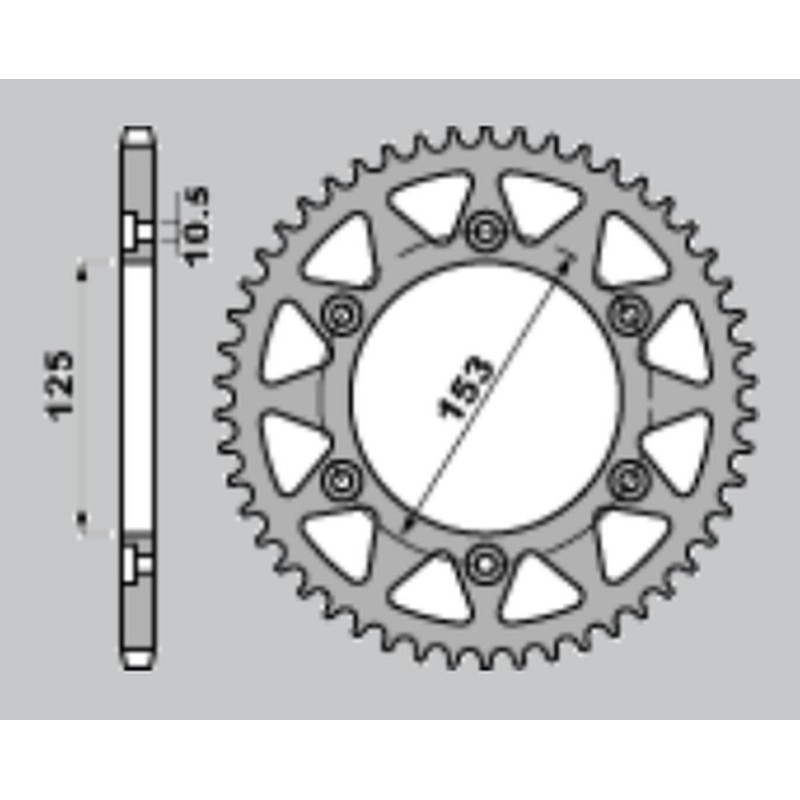 Zębatka tylna Honda CRF-L 4T CRF 250L XR 250 XR 600 XR 650 288 50Z Ergal