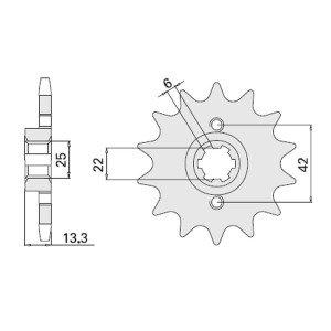 CHT WYPRZEDAŻ ZĘBATKA PRZEDNIA 291 15 HONDA CB 450S 86-89 (JTF 291.15)