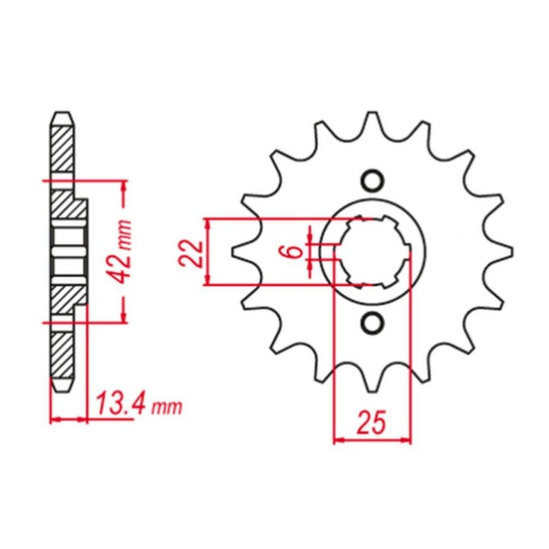 GROSSKOPF WYPRZEDAŻ ZĘBATKA PRZEDNIA 291 16 HONDA CB 450S '86-'89 (JTF291.16)