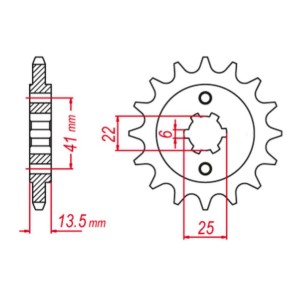GROSSKOPF WYPRZEDAŻ ZĘBATKA PRZEDNIA 293 15 HONDA XL 400 V '88-'91, XL 600 V TRANSALP 87-88 (JTF293.15)