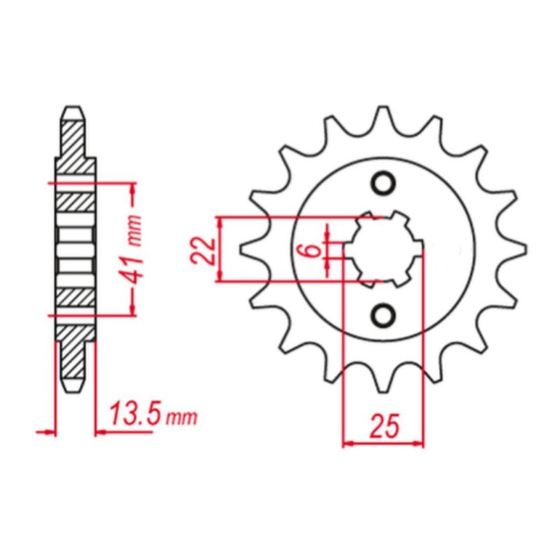 GROSSKOPF WYPRZEDAŻ ZĘBATKA PRZEDNIA 293 15 HONDA XL 400 V '88-'91, XL 600 V TRANSALP 87-88 (JTF293.15)
