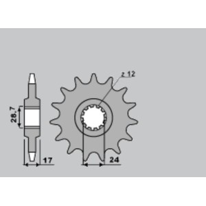 PBR ZĘBATKA PRZEDNIA 295 13 18NC HONDA CBR 600 F 87-96 (-2) (ŁAŃC. 530) (MADE IN ITALY)