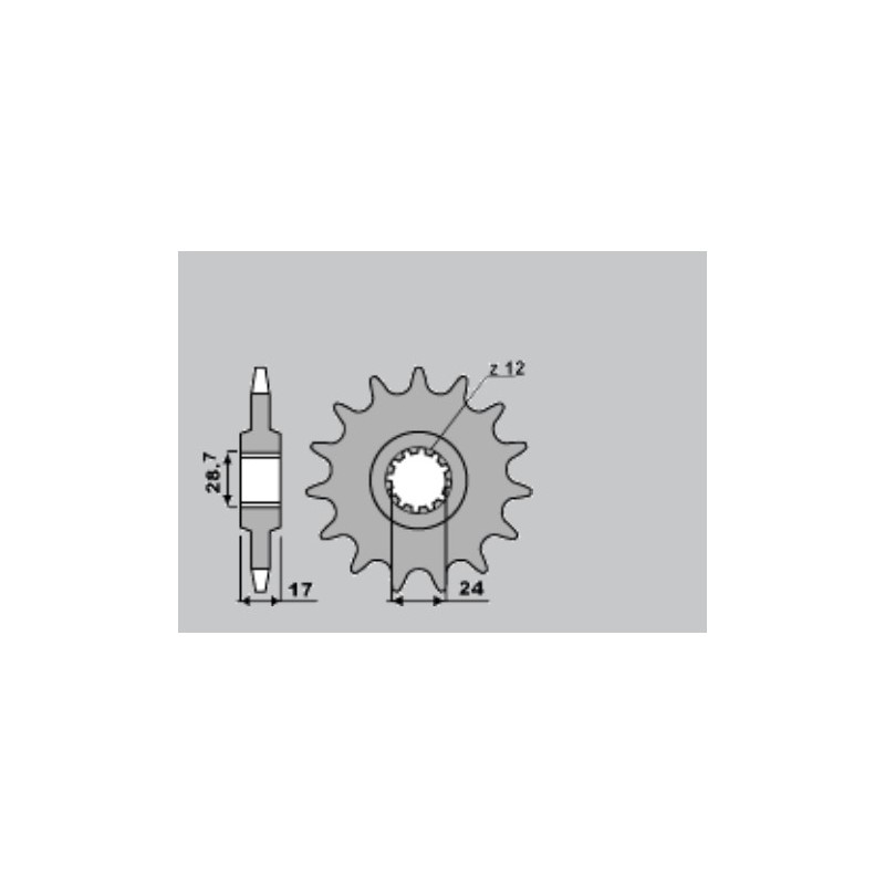 PBR ZĘBATKA PRZEDNIA 295 13 18NC HONDA CBR 600 F 87-96 (-2) (ŁAŃC. 530) (MADE IN ITALY)