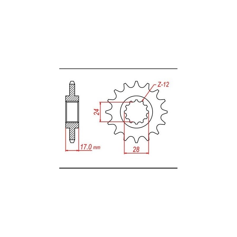 GROSSKOPF WYPRZEDAŻ ZĘBATKA PRZEDNIA 295 12 HONDA CBR 600F '87-'96 (JTF295.12)