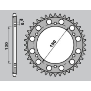 Zębatka tylna PBR 298 40 C45 do Honda NS 400R, VFR 400R - JTR298.40 (Łańc. 530)