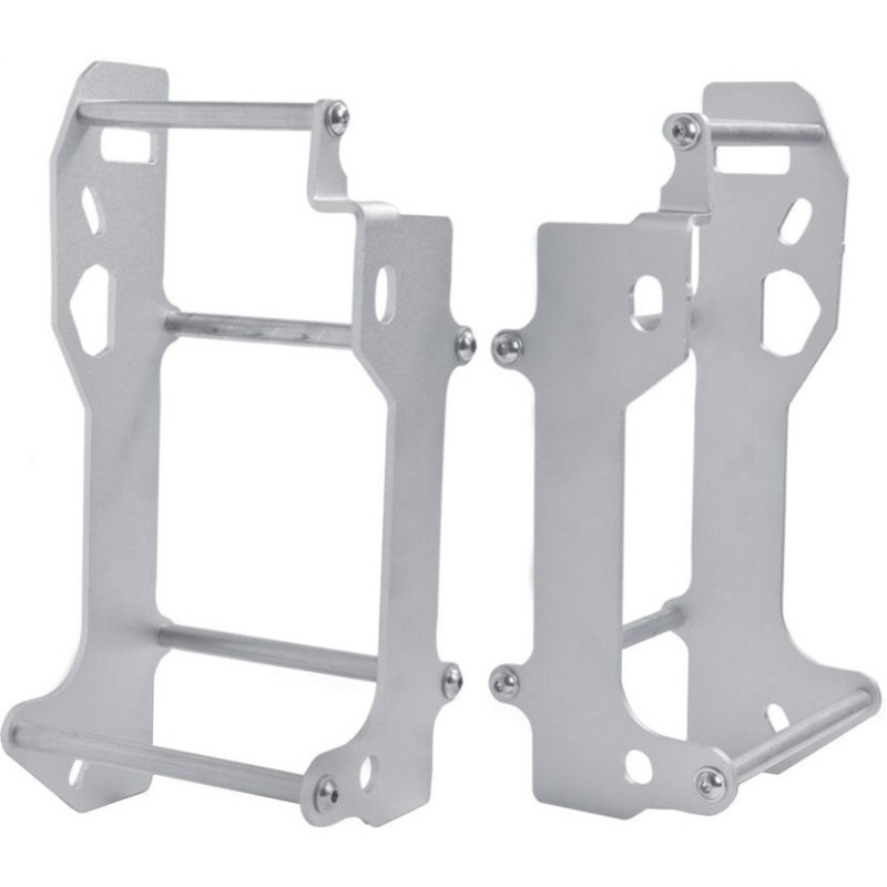 CROSSPRO WYPRZEDAŻ OSŁONA CHŁODNICY ALUMINIOWA MODEL LIGHT KAWASAKI KXF 250 '17-'20 SREBRNY ANODOWANY