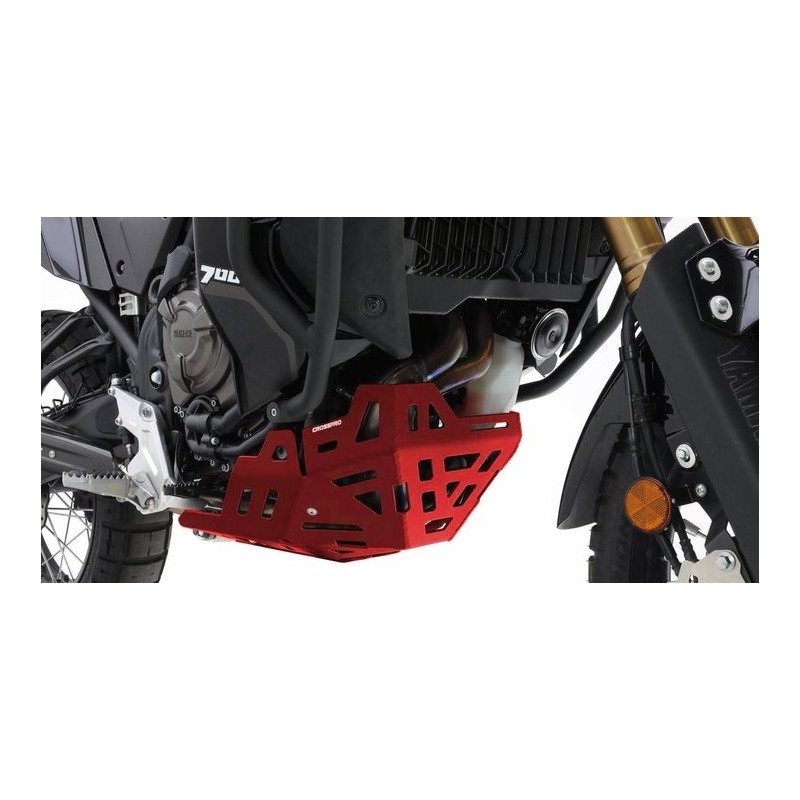 Osłona pod silnik aluminiowa Yamaha XTZ 690 Tenere 700 '21-'24 czerwona