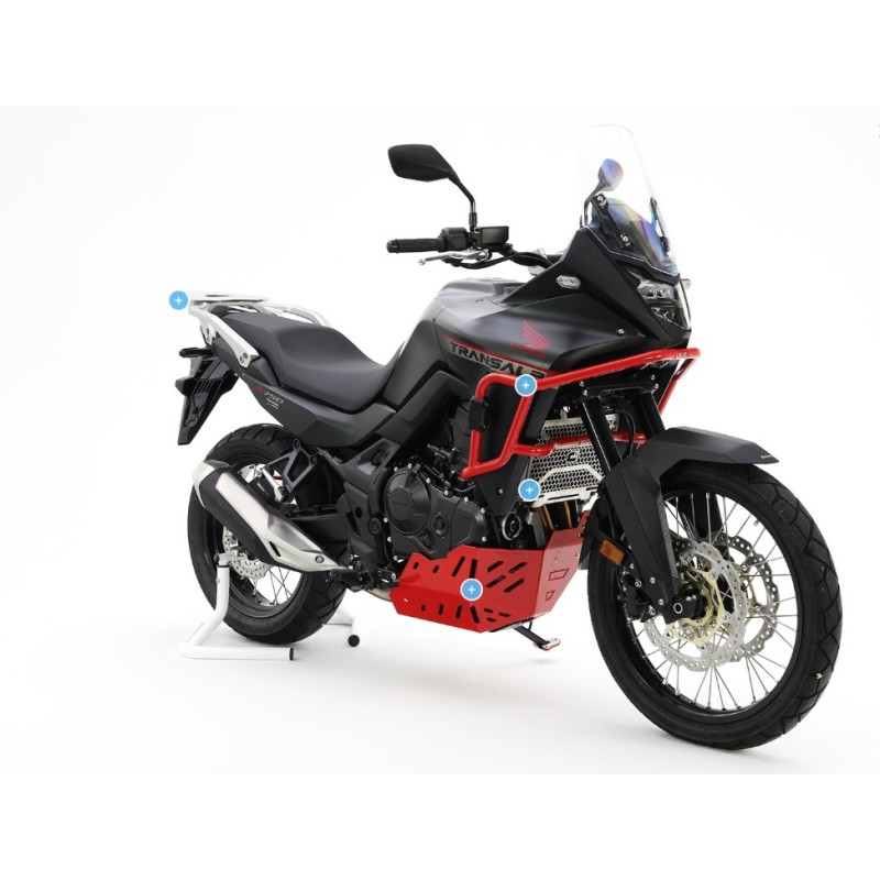 CROSSPRO GMOLE ALUMINIOWE OSŁONY SILNIKA I CHŁODNIC HONDA XL 750 TRANSALP '23-'25 KOLOR CZARNY