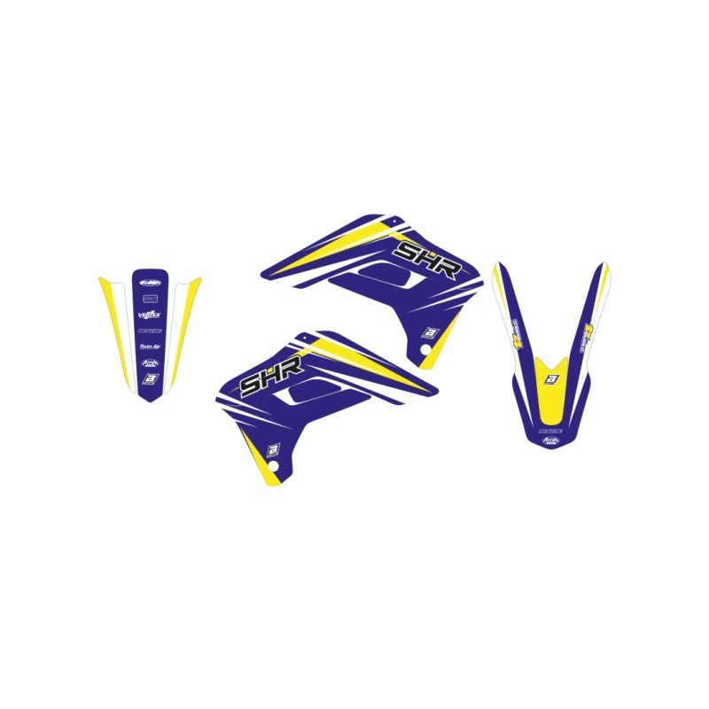Komplet naklejek (oklein) do Sherco SE/SEF '13-'16, kolor niebiesko-żółty