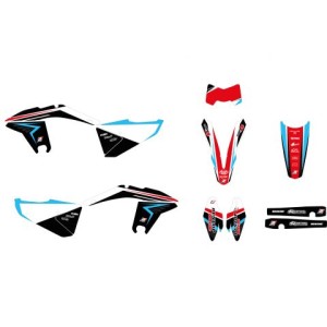 Komplet naklejek Fantic XX XE '21-'22 Dream 4 kolor czarny biały czerwony niebieski