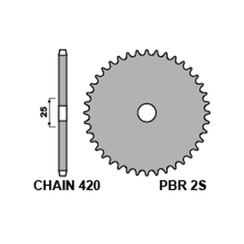 PBR ZĘBATKA TYLNA 2S 46 L (ŁAŃC. 420) (MADE IN ITALY)