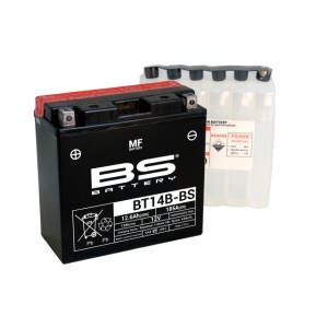 BS AKUMULATOR BT14B-BS (YT14B-BS) 12V 12AH 150X69X145 BEZOBSŁUGOWY - ELEKTROLIT OSOBNO (210A)
