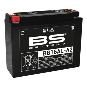 BS AKUMULATOR BB16AL-A2 (FA) (YB16ALA2) 12V 16AH 205X71X164 BEZOBSŁUGOWY - ZALANY (160A)