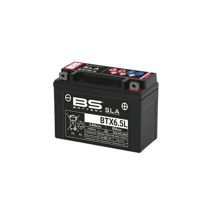 Akumulator BTX6.5L (YTX6.5L) 12V 6.8AH - Bezobsługowy - Zalany (85A)