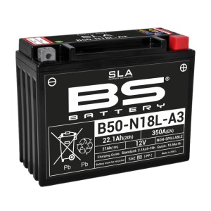 BS AKUMULATOR B50-N18L-A3 (Y50-N18L-A3) 12V 20AH 205X90X162 OBSŁUGOWY - ELEKTROLIT OSOBNO 250A